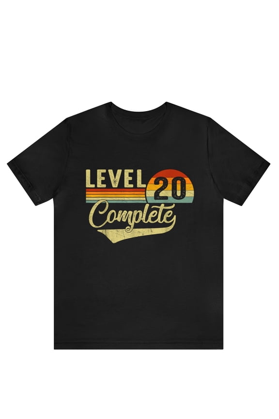 Level 20 Complete, 20th Anniversary Gifts for Him and Her, 20 Years Wedding Anniversary Shirt for Husband and Wife, 20th Wedding Anniversary