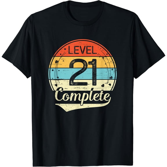 Level 21 Complete Retro 21St Wedding Anniversary T-Shirt