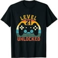 thumbnail image 1 of Level 21 Complete Vintage Video Gamer 21st Birthday Gift Womens T-Shirt Black 3X-Large, 1 of 5