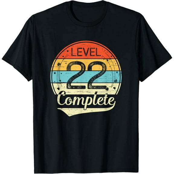 Level 22 Complete Retro 22nd Wedding Anniversary T-Shirt