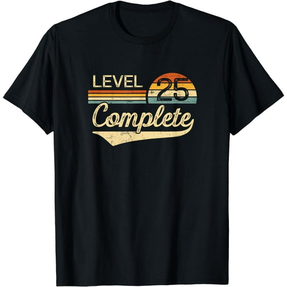 Level 25 Complete Vintage 25th Wedding Anniversary T-Shirt