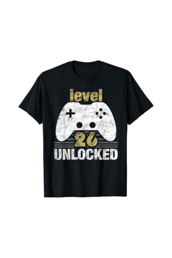 Level 26 Unlocked - 26 Year Old Gift 26Th Birthday Gamer T-Shirt