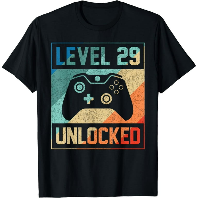 Level 29 Unlocked Shirt Video Gamer 29th Birthday Gifts Tee Level 29 Unlocked Shirt Video Gamer 29th Birthday Gifts Tee