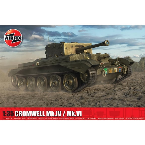 Level 3 Cromwell Mk.IV / Mk.VI Cruiser Tank with 2 Scheme Options 1/35 Plastic Model Kit by Airfix