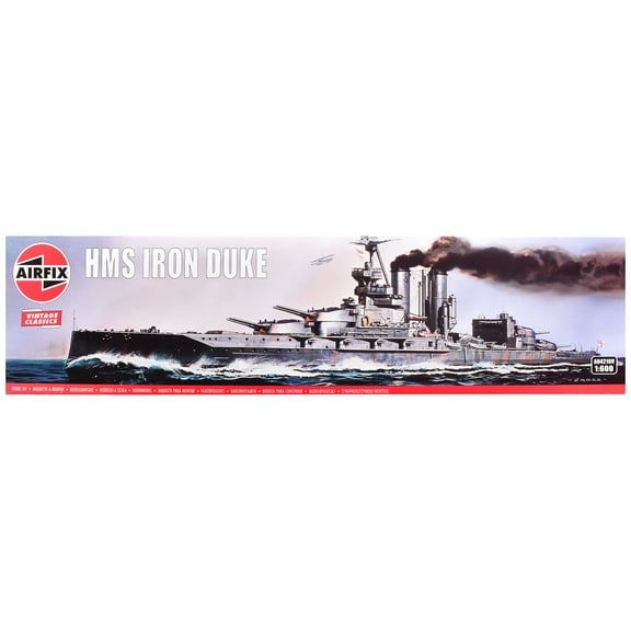 Level 3 HMS Iron Duke Frigate "Vintage Classics" Series 1/600 Plastic Model Kit by Airfix
