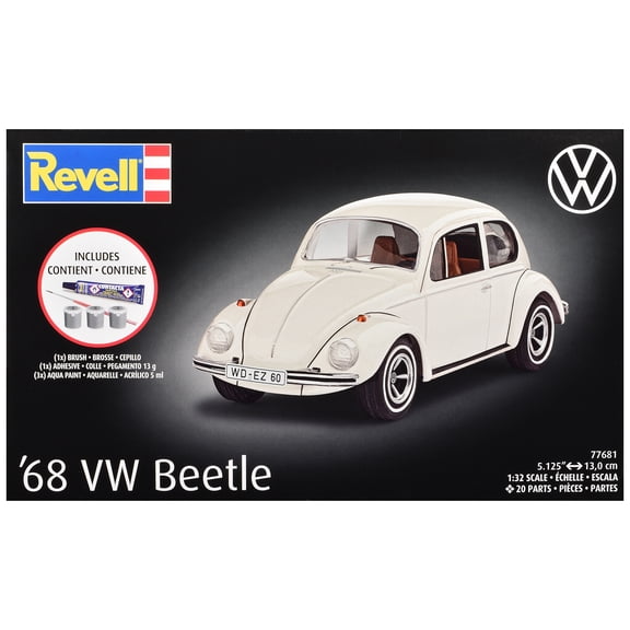 Level 3 Model Kit 1968 Volkswagen Beetle All-Included Kit 1/32 Scale Model by Revell