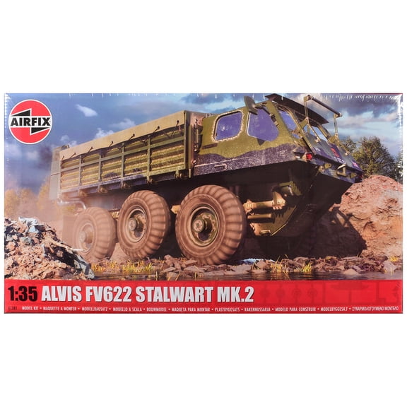 Level 3 Model Kit Alvis FV622 Stalwart Mk.2 Military Truck with 3 Scheme Options 1/35 Scale Plastic Model Kit by Airfix