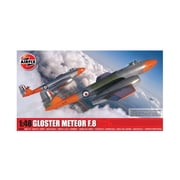 Level 3 Model Kit Gloster Meteor F.8 Aircraft with 2 Scheme Options 1/48 Scale Plastic Model Kit by Airfix