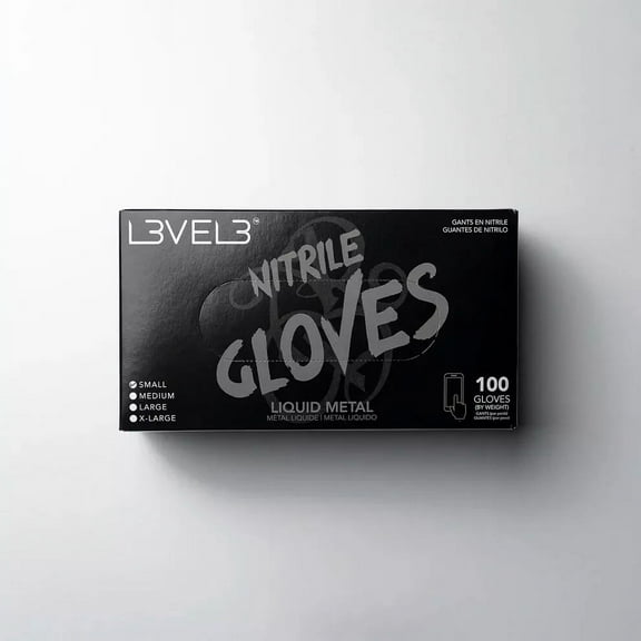Level 3 Professional Nitrile Gloves Liquid Metal Small