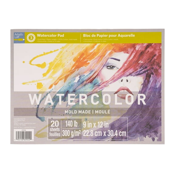 Level 3 Watercolor Pad by Artist's Loft™ - 140lb/300gsm - 20 sheets