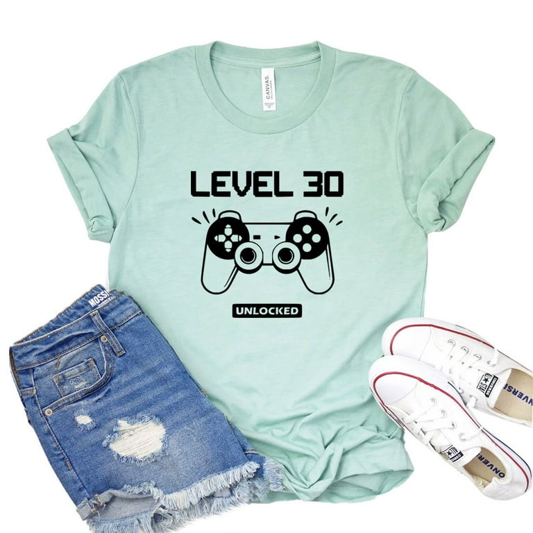Level 30 Unlocked T-Shirt Video Gamer 30th Birthday Gift Level 30 Unlocked T-Shirt Video Gamer 30th Birthday Gift