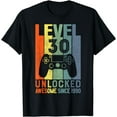 thumbnail image 1 of Level 30 Unlocked Awesome Since 1990 30 Birthday Gift T-Shirt, 1 of 3