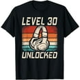 thumbnail image 1 of Level 30 Unlocked Gaming 30 Years Old 30th Birthday Gamer T-Shirt, 1 of 3