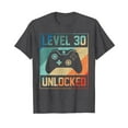 thumbnail image 1 of Level 30 Unlocked Shirts Video Gamer 30th Birthday Gifts Tee Unisex T-Shirt Vintage Retro 30 Year Old Gift Men Women, 1 of 4