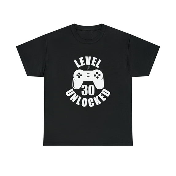 Level 30 Unlocked Video Gamer 30th Birthday Gift T-Shirt