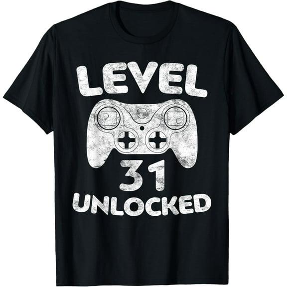 Level 31 Unlocked T-Shirt 31st Video Gamer Birthday Gift T-Shirt