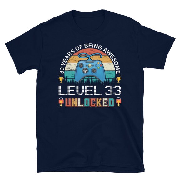 Level 33 Unlocked 33rd Birthday Gift T-Shirt