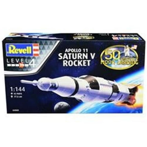 Level 4 Apollo 11 Saturn V Rocket 50th Anniversary Moon Landing 1-144 Scale Model Kit
