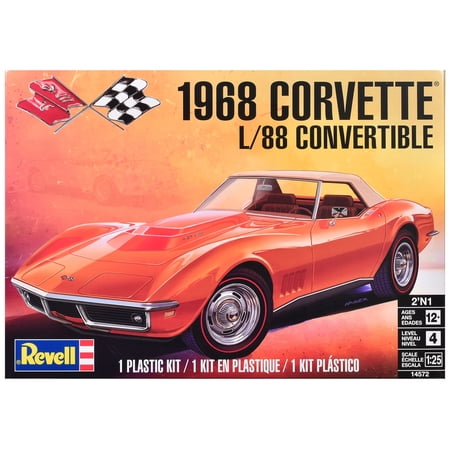Level 4 Model Kit 1968 Chevrolet Corvette L/88 Convertible 2-in-1 1/25 Scale Model by Revell