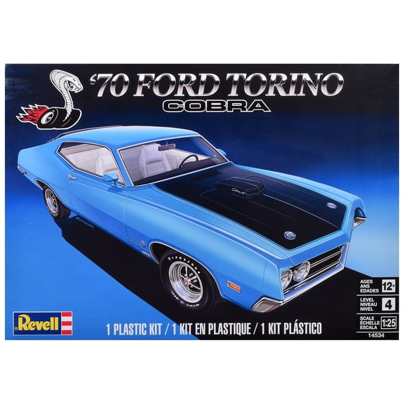 Level 4 Model Kit 1970 Ford Torino Cobra 1/25 Scale Model by Revell