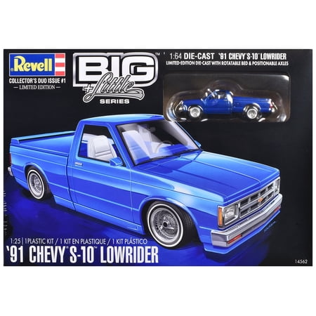 Level 4 Model Kit 1991 Chevrolet S-10 Lowrider Pickup Truck with 1/64 Diecast Version Included 1/25 Scale Model by Revell