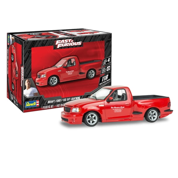 Level 4 Model Kit Brians Ford F-150 SVT Lightning Pickup Truck Fast and Furious 1/25 Scale Model by Revell