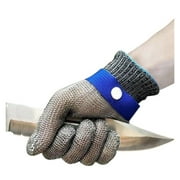 Level 5 Cut Resistant Glove Stainless Steel Mesh Metal Wire Glove Durable Rustproof Reliable Cutting Glove Apply To Wood Carving, Carpentry And Knife Working ,High Protection