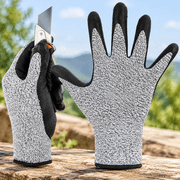 Level 5 Cut Resistant Gloves Cru553, 3D-Comfort Fit, Firm Grip, Thin & Lightweight, Touch-Screen Compatible, Durable, Breathable & Cool, Machine Washable; Grey M 8