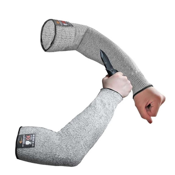 Level 5 HPPE Cut Resistant Arm Sleeves Anti-Puncture Labor Work Safety Gloves Gardening Construction Automobile Arm Protection