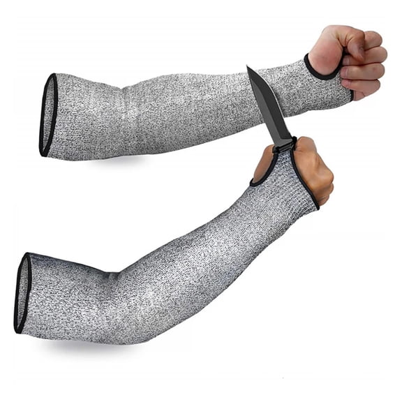 Level 5 HPPE Cut Resistant Arm Sleeves Anti-Puncture Labor Work Safety Gloves Gardening Construction Automobile Arm Protection