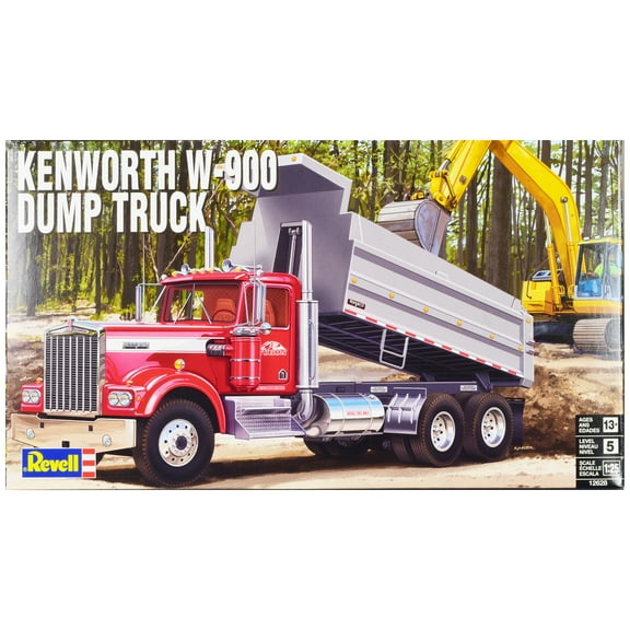 Level 5 Model Kit Kenworth W-900 Dump Truck 1/25 Scale Model by Revell