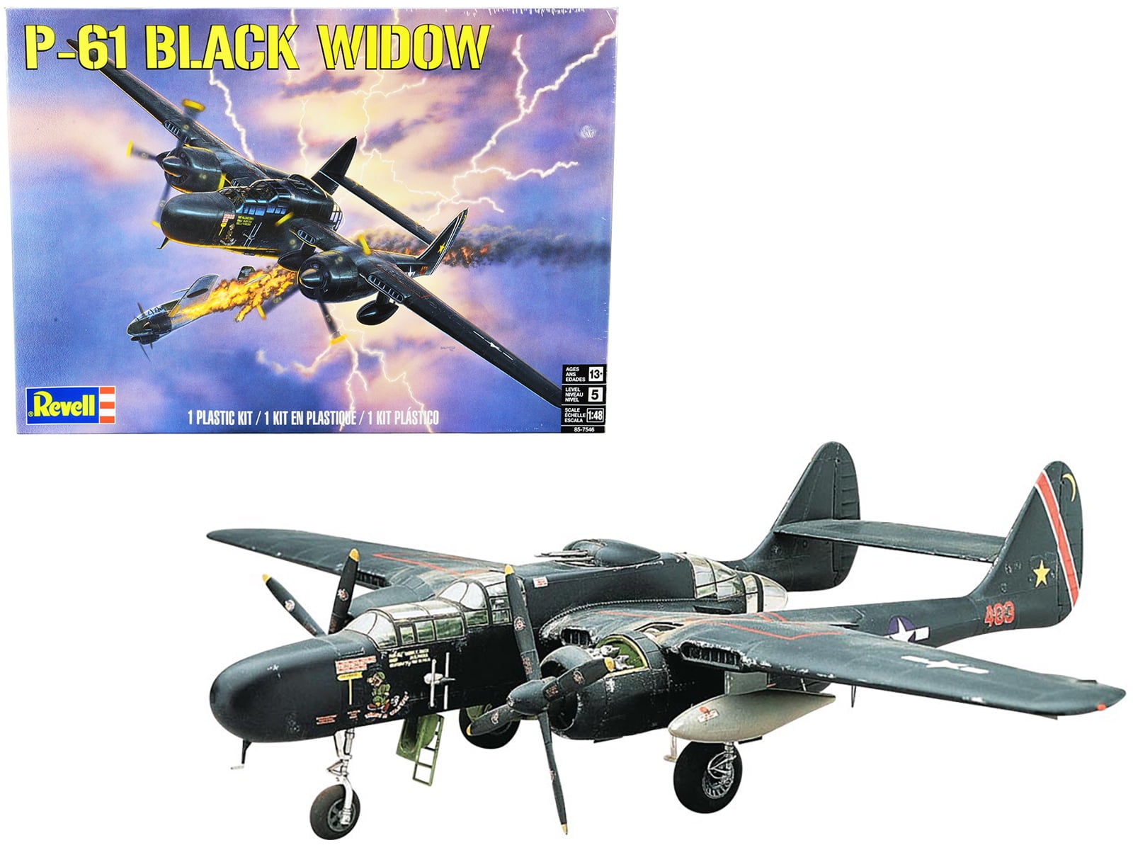 Level 5 Model Kit P-61 Black Widow Fighter Plane 1/48 Scale Model by ...