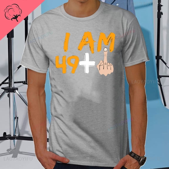 Level 50 Years Old 1974 50th Birthday Gift T Shirts Graphic 100% Cotton Streetwear Short Sleeve Crewneck Harajuku LOOSE T-shirt