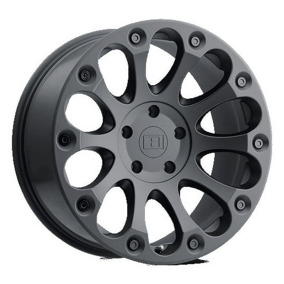 Level 8 Aluminum Rim IMPACT 18X9in Matte Black Finish, 1890LIM126114M76