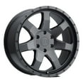 thumbnail image 1 of Level 8 Aluminum Rim SLAM 17X8.5in Matte Black Finish, 1785SLM126140M12, 1 of 3
