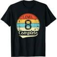 thumbnail image 1 of Level 8 Complete Retro 8th Wedding Anniversary T-Shirt, 1 of 3