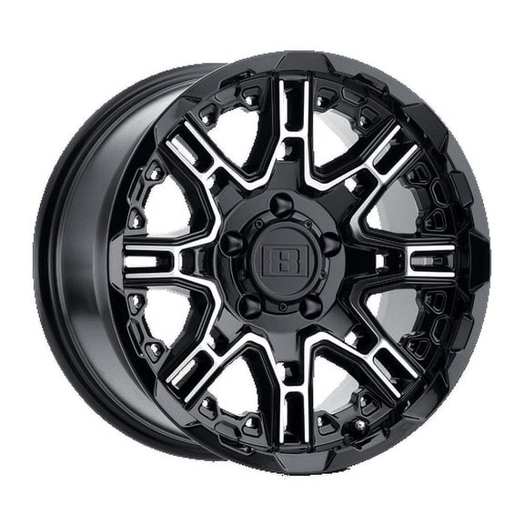 Level 8 Slingshot 22X11.5 8X180 -44Et 110.1Cb Gloss Black W/ Machined Face Wheel