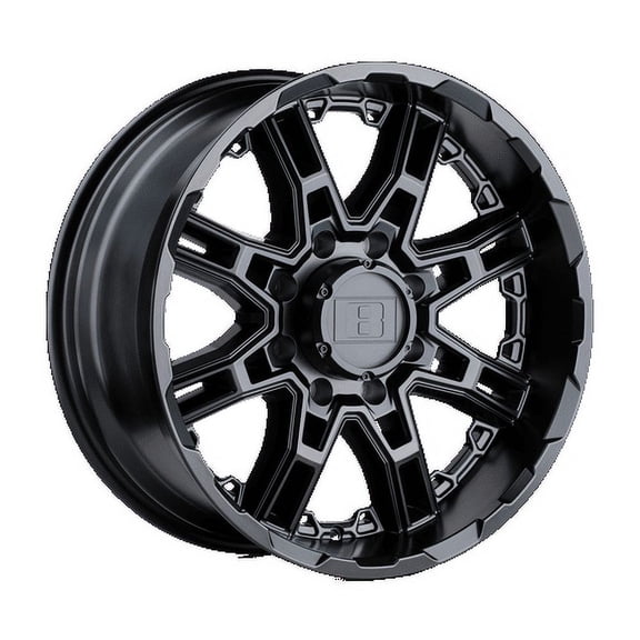 Level 8 Slingshot 22X11.5 8X180 -44Et 86Cb Matte Black Wheel
