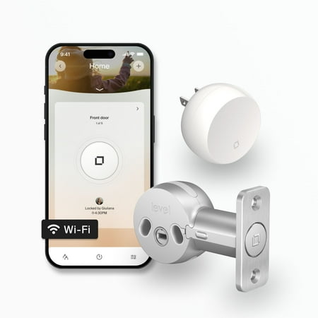 Level - Bolt Connect WiFi Retrofit Smart Lock with App/Keypad/VoiceAssistant Access - Silver