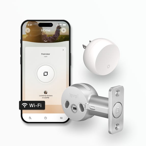 Bolt (Wi-Fi) – Make Your Lock Smart, Keep Your Keys, Remote Access via Level App, Works with Apple, Alexa, Google