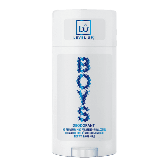 Level Up Boys Deodorant: Level Up Boys Deodorant: Aluminum-Free, Alcohol-Free, Paraben-Free, 24 Hr Odor Protection, Clean Fresh Scent, Kids & Tweens, Made in the USA