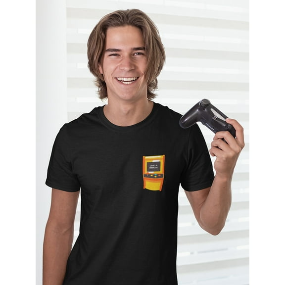Level Complete Vintage Arcade Machine Men Black T-Shirt, Male 3X-Large
