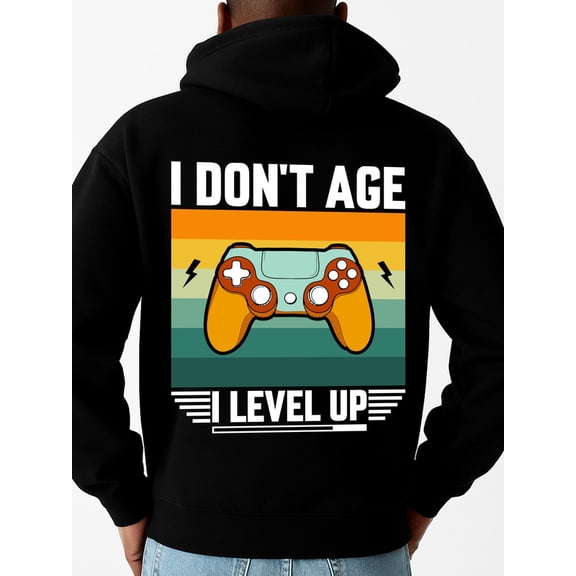 Level Up Hoodie hoodies & sweatshirt for men machine washable black Stylish Autumn/Winter Outerwear, Sweatshirts , Plus Size Hoodies , Cool Hoodies , Funny Hoodies , Sweatshirt autumn Vintage Unisex