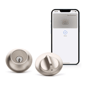 Level Lock+ Connect Wi-Fi Smart Lock Deadbolt with Apple Home Key, Satin Nickel