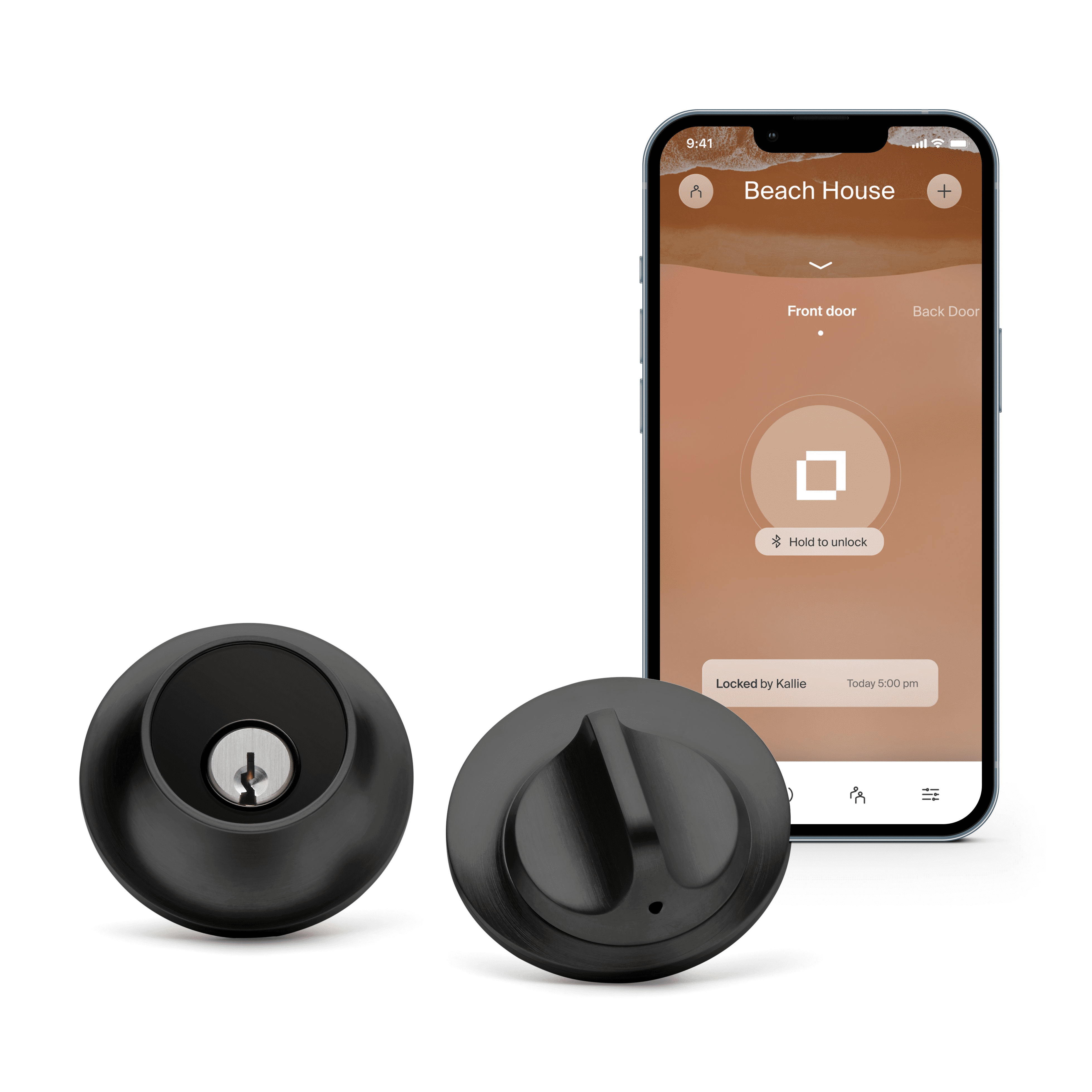 Level Smart Lock Satin Chrome Bluetooth Electronic Deadbolt Smart in the  Electronic Door Locks department at