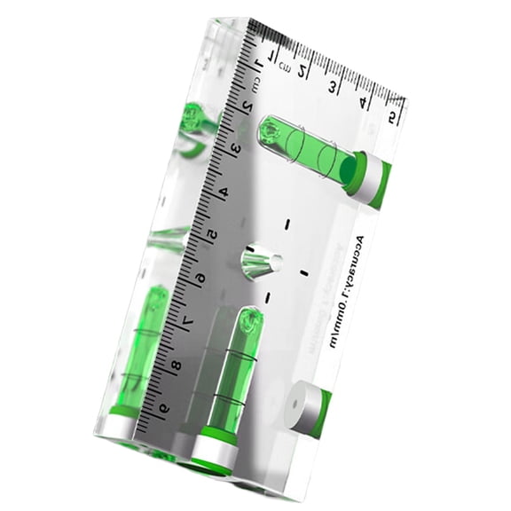Level Ruler with Horizontal Bubble Magnetic Thickening High- Transparent Portable Spirit Level Measure Tools