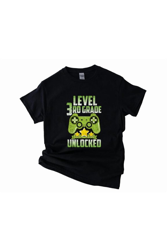 Level Third Grade Unlocked Funny Gamer Back To School Unisex T-Shirt