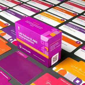 Level UP RN Lab Values & ABG Interpretation RN Flash CardsEssential for Nursing School (89 Cards)