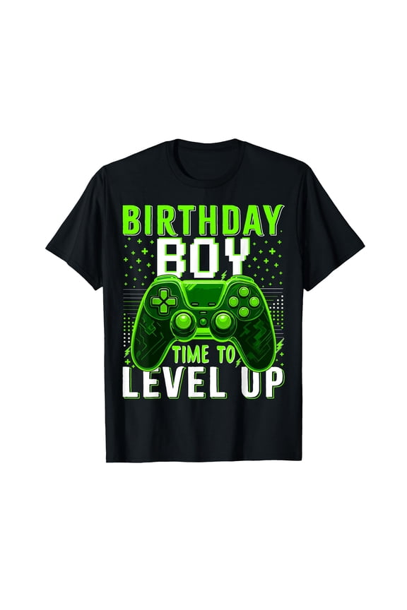 Level Up Birthday Gamer T-Shirt with Gaming Controller Graphic for Video Game Fans