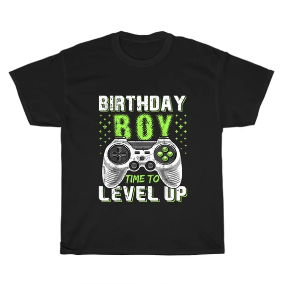 Level Up Birthday Unisex T-Shirt Funny Gamer Gaming Gift up to 5XL